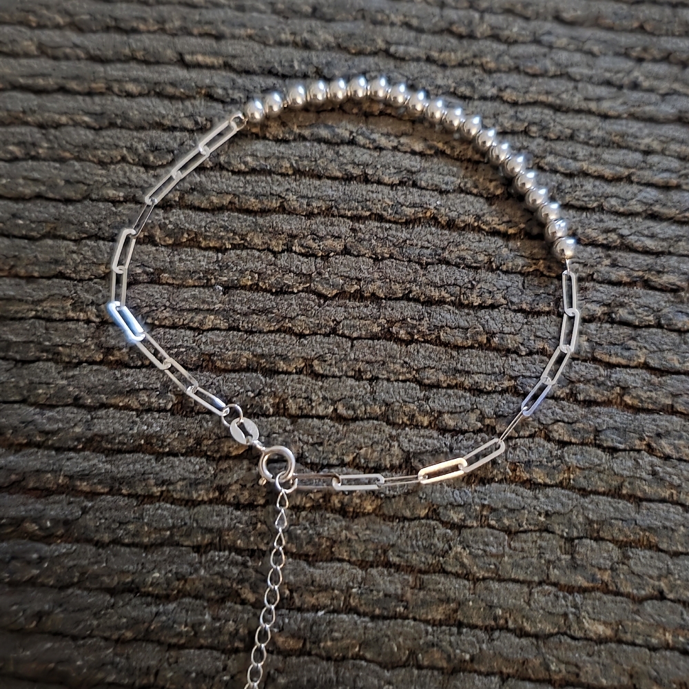 18kt White Gold Beaded Bracelet